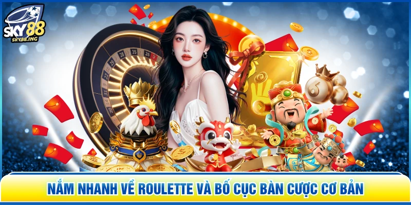 Nắm nhanh về roulette và bố cục bàn cược cơ bản